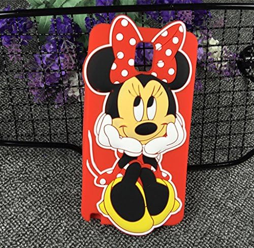 Lovely Minnie Mouse 3D Cute Cartoon Soft Silicone Gel Case Cover For Samsung galaxy Star S5280/S5282(Red)
