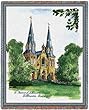 Villanova Univ Chapel Throw - 70 x 54 Blanket/Throw - Villanova Wildcats
