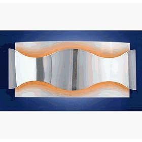 Eglo 88277A Freeride-1, White,Chrome and Orange, 1-Light Wall Ceiling Light Fixture by Eglo