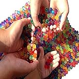 Water Beads, 2 oz pack (Almost 4,000 !!) Sooper Beads&reg; Crystal Water Bead Gel [Rainbow Mix] For Kids Tactile Sensory Experience, Orbeez refill, Wedding Centerpiece Vase Filler, Soil, Plant decoration