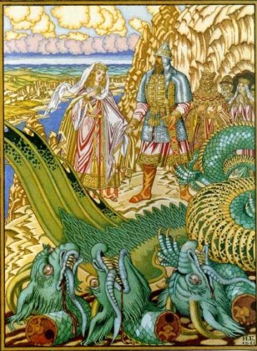 Bilibin Vanquished Dragon Wooden Jigsaw Puzzle
