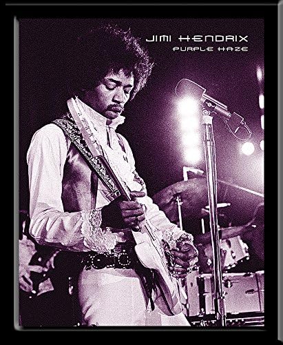 Jimi Hendrix Purple Haze Psychedelic Classic Rock Music Poster Print Framed 8x10