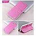 Lenovo S820 Case, Pu Silk Flip Leather Case for Lenovo S820 Wallet Pouch Skin Cover (Rose)