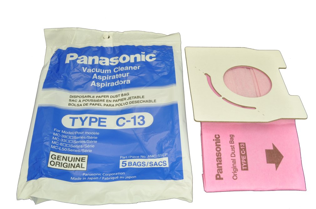 Amazon.com - Panasonic Type C-13 Bags #AMC-S5EP- Genuine - 5 Pack ...