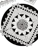 Vintage Crochet PATTERN to make - Daisy Motif Tablecloth Bedspread Flower. NOT a finished item. This is a pattern and/or instructions to make the item only.