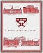Harvard Univ Business Seal & Bldgs - 69 x 48 Blanket/Throw - Harvard Crimson