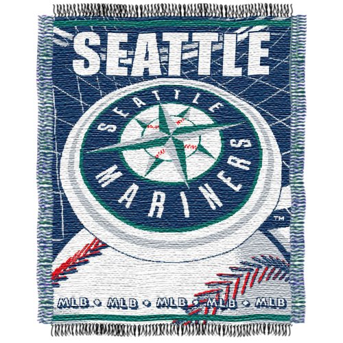 MLB Seattle Mariners 48-Inch-by-60-Inch Jacquard Acrylic Throw