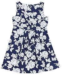 Petite A-line Empire   Waistline Sleeveless Above the Knee Fit-and-Flare Draped Cotton/Elastane/Rayon  Dress