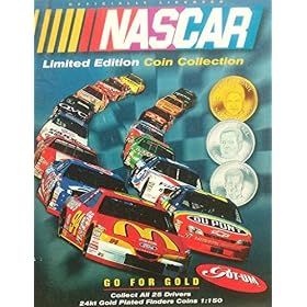 NASCAR Limited Edition Official Coin Collection - 1:150 Scale - 25 Different Collector Coins Depicting 25 Different NASCAR Drivers