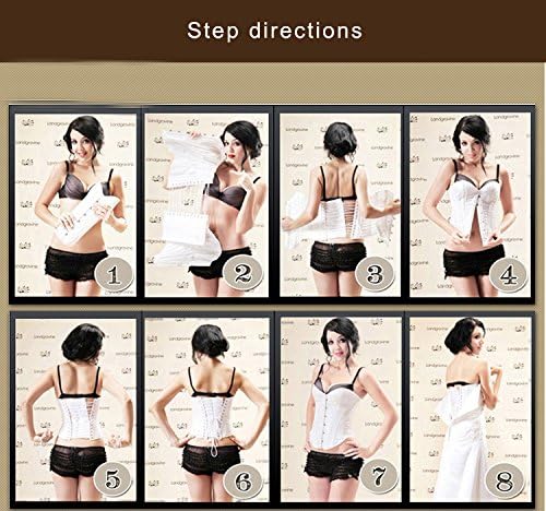 Missyhot Women Corset Training Corset Lace Zip Up Corset Bands Bow