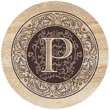 Thirstystone Drink Coaster Set, Monogrammed Letter P