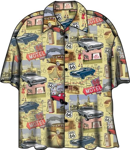 Chevy Route 66 Corvette Camaro Nova Woody Cars Camp Hawaiian Shirt