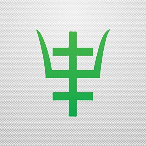 Hobby Stickers Ancient Cross Weatherproof Motorbike Activity Permane Green (6 X 5.17 In)