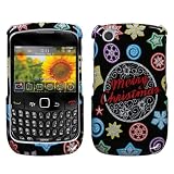 Design Hard Protector Skin Cover Cell Phone Case for RIM Blackberry Curve 8520 AT&T, T-Mobile - Xmas Light (Sparkle)