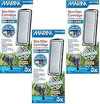 Marina Slim Filter Carbon Plus Ceramic Cartridge - 9 Total (3 Packs with 3 per Pack)
