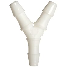 Value Plastics White Nylon Tube Fitting, 200 Series Barbed Wye, Tube ID