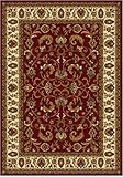 Traditional Area Rug, Home Dynamix Royalty Red Ivory.