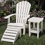 Lifestyle Poly Resin Adirondack Chair with Fan Back Finish: White