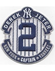 Collectibles: 2014 MLB New York Yankees Derek Jeter Captain #2 Retirement Jersey Sleeve Patch - Hall of Fame Memorabilia