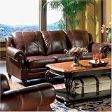 Princeton Leather Sofa By Coaster Furniture With Silver Shipping