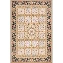 Antique Empire Beige Hand-Hooked Wool Rug, 2 ft 6 in x 8 ft