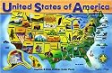 Melissa & Doug Deluxe Wooden USA Map