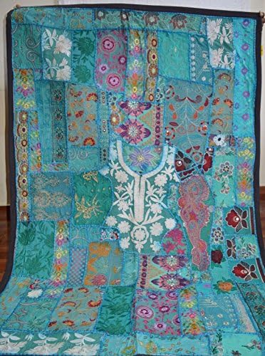 Ganpati Arts Emporium Indianhandmade Embroidred Sari Patchwork Decoration Tepestry Decor Wall Hanging
