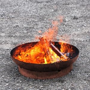 30 Inch Font O' Fire Handcrafted Modern Steel Firebowl (Slim Base) by 