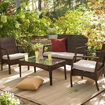 Big Sale Coral Coast Parkville All-Weather Wicker Conversation Set - Seats 4