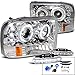 F250 Super Duty Excursion Chrome Halo Projector Headlights+6-LED Fog Lamps