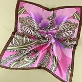Floral Square Scarf Bandana 100% Silk Twill Shawl Wrap Gifts