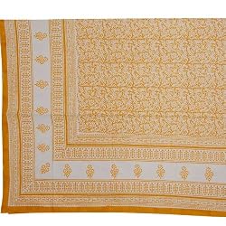 Cotton Sheets for Bed Block Print Queen Size (bshtd638)