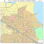 Street & Road Map of East Palo Alto, California CA - Printed poster size wall atlas of your home tow