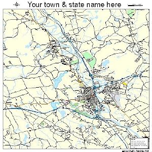 Buy Street and Road Map of Concord, New Hampshire NH - Printed poster size wall atlas of your home town