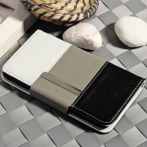 myLife Sandstone Tan, Onyx Black and Seashell White - Modern Design - Koskin Faux Leather (Card, Cash and ID Holder + Magnetic Detachable Closing + Hand Strap) Slim Wallet for NEW Galaxy S5 (5G) Smartphone by Samsung (External Rugged Synthetic Leather With Magnetic Clip + Internal Secure Snap In Hard Rubberized Bumper Holder)