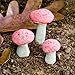 G & F MiniGardenn 10025 Fairy Garden Miniature Mushrooms (Set of 3), Orange, 0.5-1.25