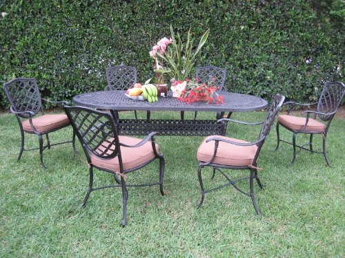 Outdoor Cast Aluminum Patio Furniture 7 Pc Dining Set B CBM1290 product image