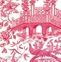 Entertaining with Caspari Set of 2 Chinoiserie Toile Bridge Lunch Napkins, Fuchsia, 40 Napkins Total
