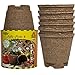 Jiffy Pots 12 Pack 4 Inch Round Seed Starter Planters Biodegradable Peat For Gardening