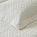 Calla Angel Saint Ivory Luxury Pure Cotton Matelasse Quilted Pillow Sham, Euro, 26x26, Ivory