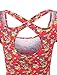 RubyK Womens Fitted Short Sleeve Floral Print Crop Top with Stretch