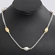 Sterling Silver Necklaces with Synthetic Pearls- Length: 30-32" (adjustable), Height: 12mm