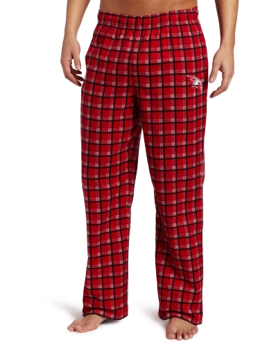 NBA Men's Atlanta Hawks One Color Logo Flannel Pant (University Red Plaid, Medium)