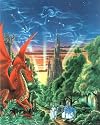 Sue Dawe Dragon Mountain knight Art Print POSTER RARE - 16" x 20"