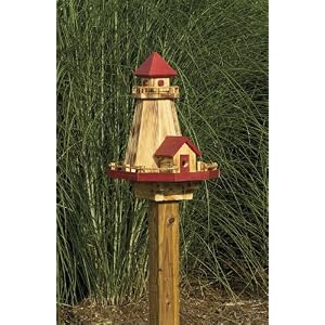 Lighthouse Birdhouse and Bird Feeder Combo. This Wooden Birdhouse bird Feeder Is a Must Have for... by AMISH WARES