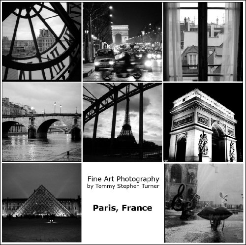 Paris Greeting Cards Blank Black and White Photography Note Cards Paris Notecards (Set of 8)