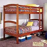 Twin Over Twin Bunk Bed in Oak Finish by Coaster Furniture