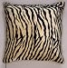 Cristina Ferrare 18-by-18 Inch Gold/Black Tiger Print Pillow