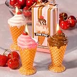 Ice Cream Lovers Collection ceramic ice cream cone candle favors- 24