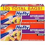 Hefty Slider Storage Bags, Gallon, 120 Count